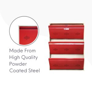 red shoe rack